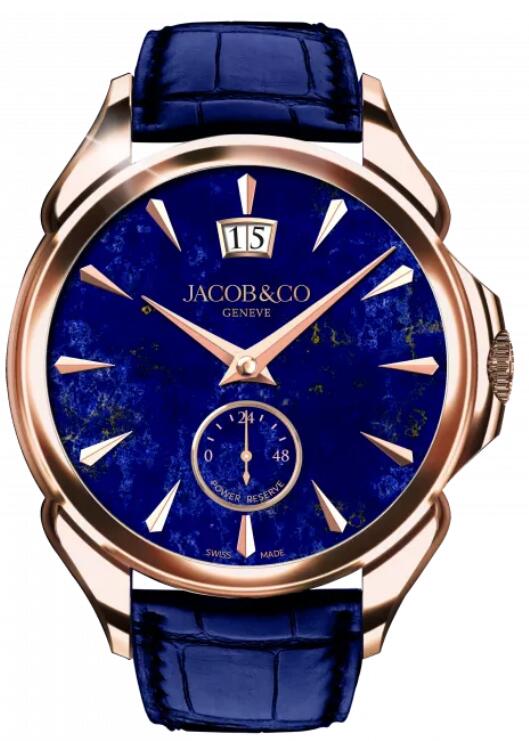 Review Jacob & Co PALATIAL CLASSIC MANUAL BIG DATE - ROSE GOLD (LAPIS LAZULI) PC400.40.AA.AB.ABALA Replica watch - Click Image to Close